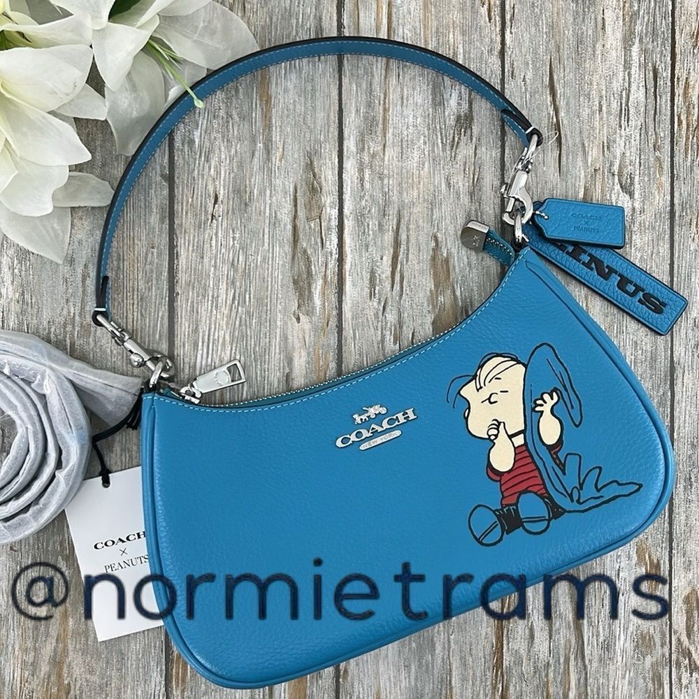 Coach X Peanuts Leather Teri ShoulderโBag With Linus Crossbody Purse